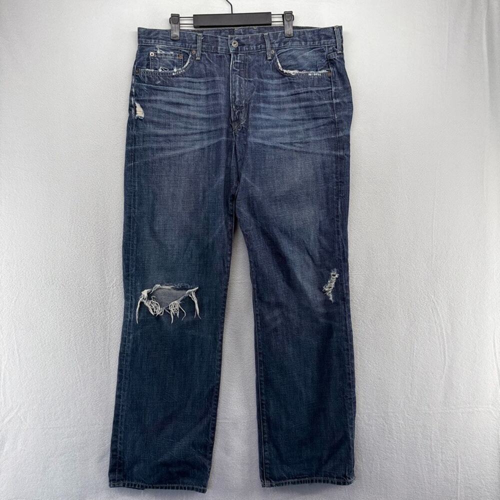 Lucky Brand Jeans men's 36 Blue DEnim Dark Wash Vintage Straight Made in USA y2k
